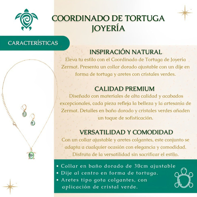 Coordinado De Joyeria Tortuga Zermat