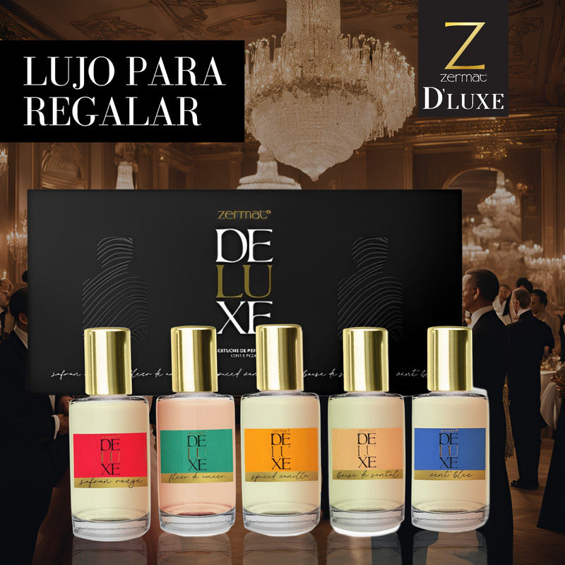 Estuche 5 Mini Fragancias De Luxe Zermat Lujo Para Regalar