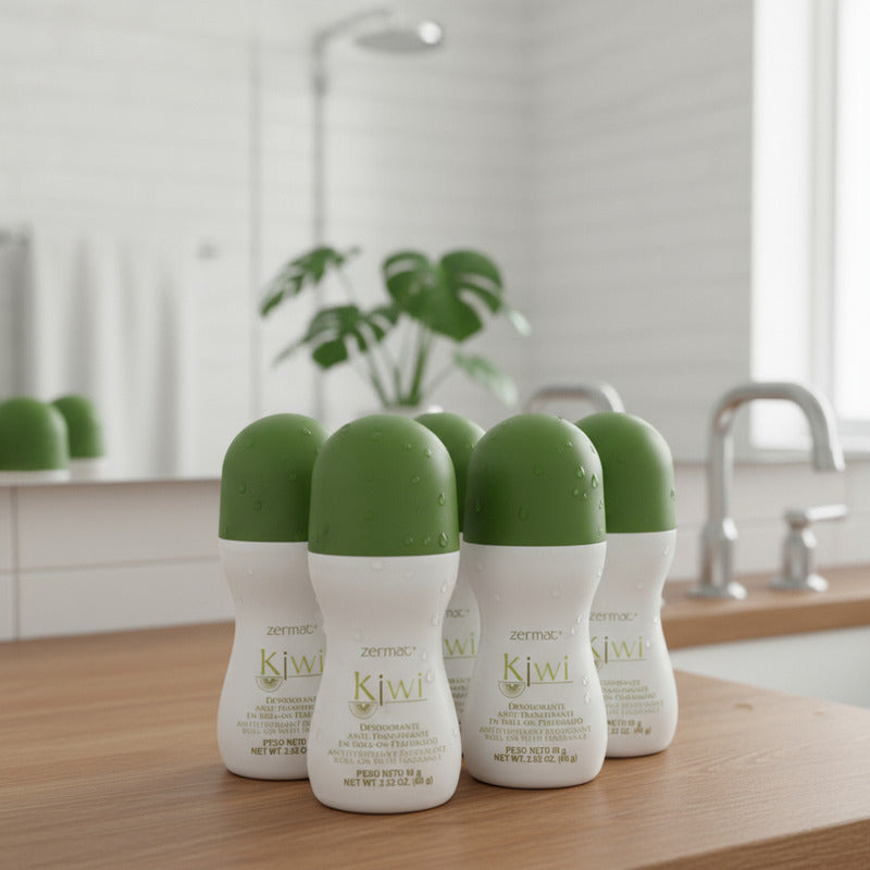 Paq 6 Desod Anti-transpirante Rollon Kiwi Perfumado Unisex