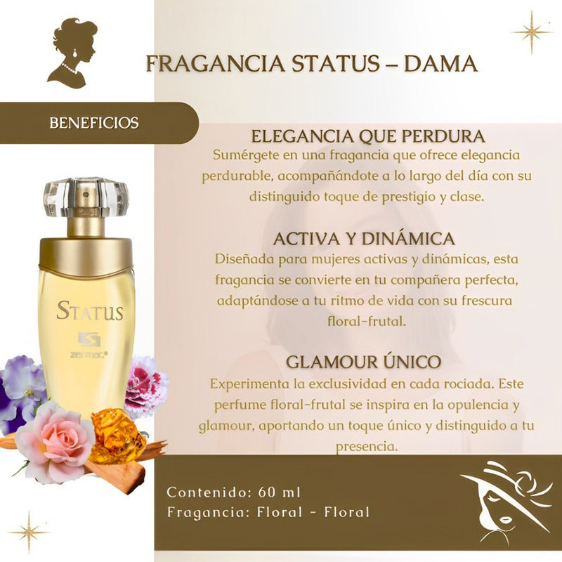 Paq De 2 Perfumes Status Para Dama, Zermat 100% Original