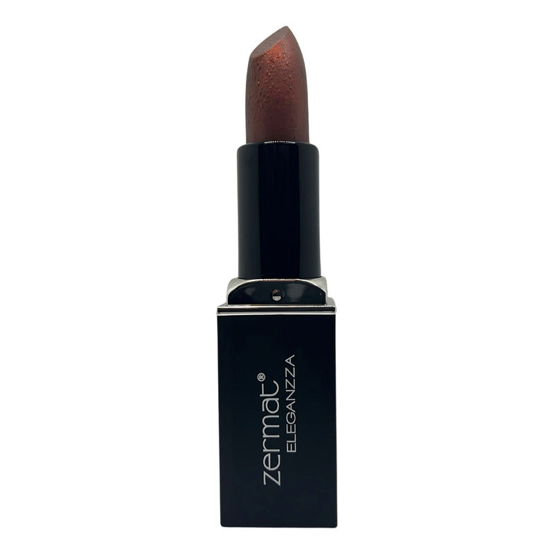Labial Semimate Con Vitamina E Zermat Eleganzza Color Cafe Desertico
