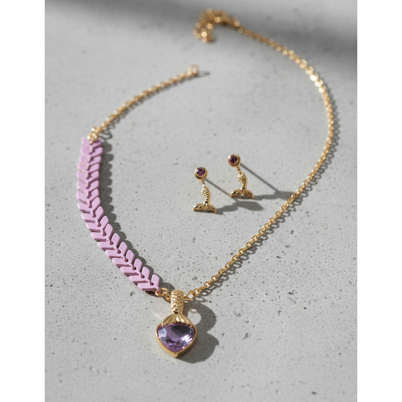 Coordinado Para Niña De Joyería Sirenita Zermat Dorado