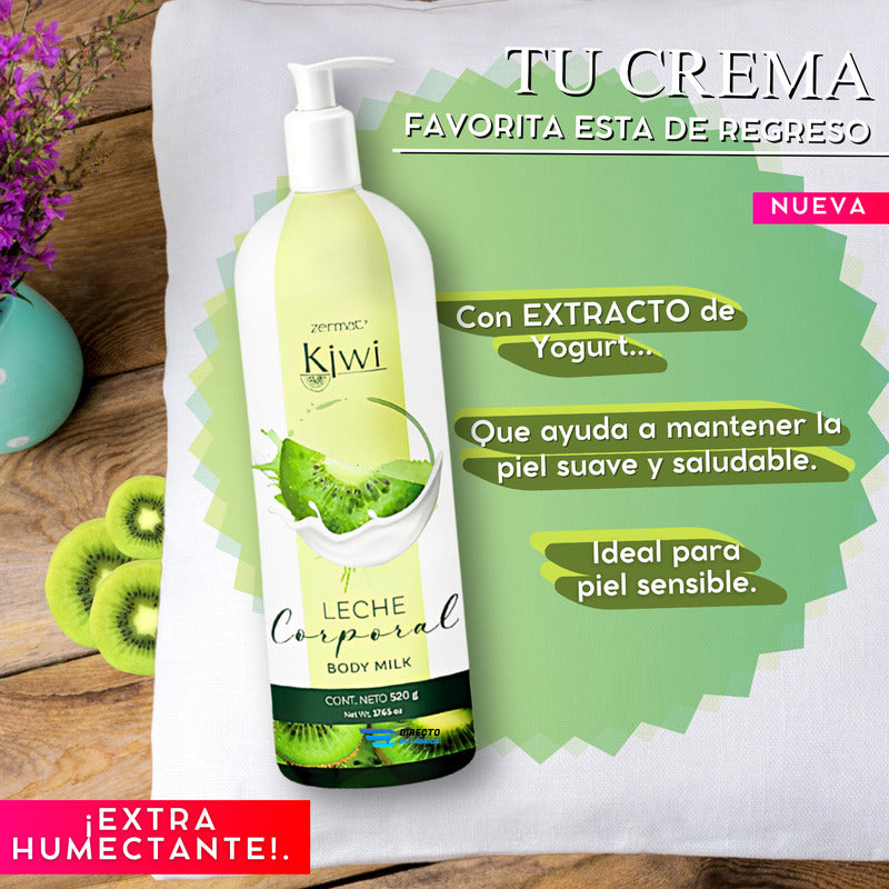 Deliciosa Leche Corporal Body Milk Hidratante Kiwi Zermat Kiwi