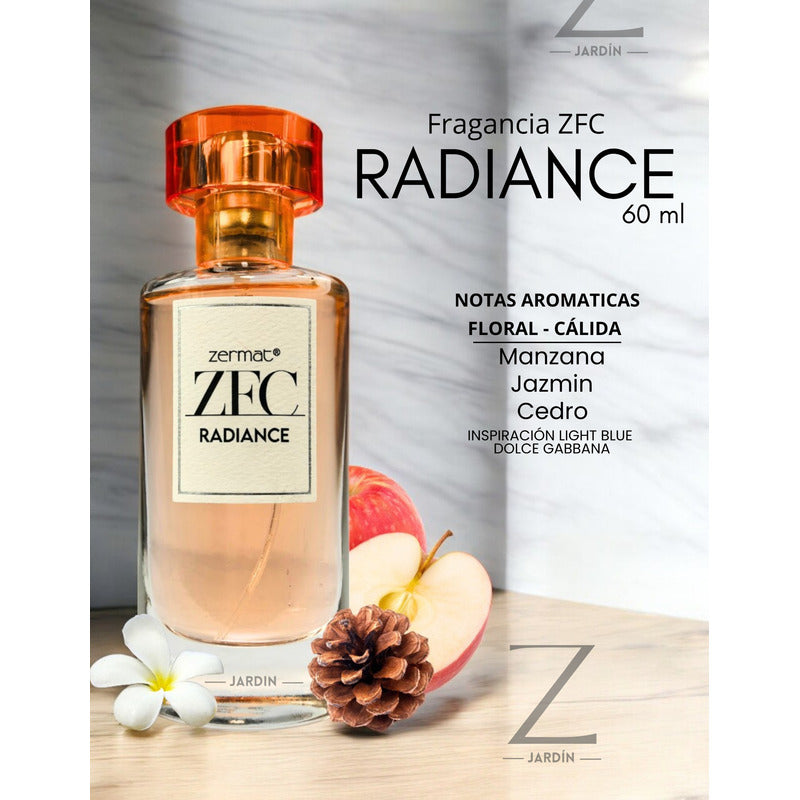 Perfume Dama Radiance Zermat Vivaze Parfum con atomizador 60 ml