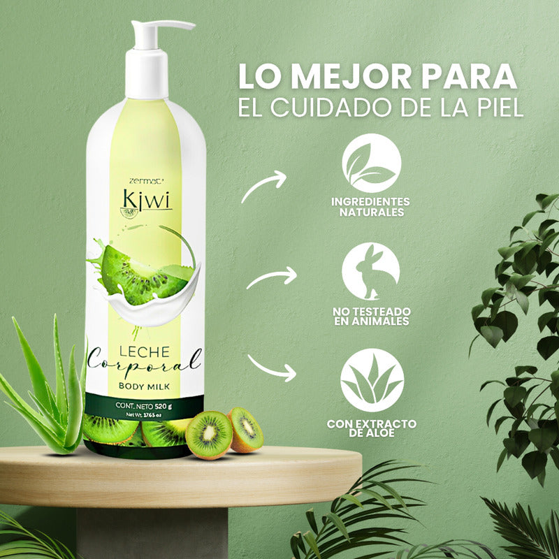 Deliciosa Leche Corporal Body Milk Hidratante Kiwi Zermat Kiwi