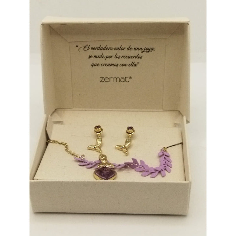 Coordinado Para Niña De Joyería Sirenita Zermat Dorado