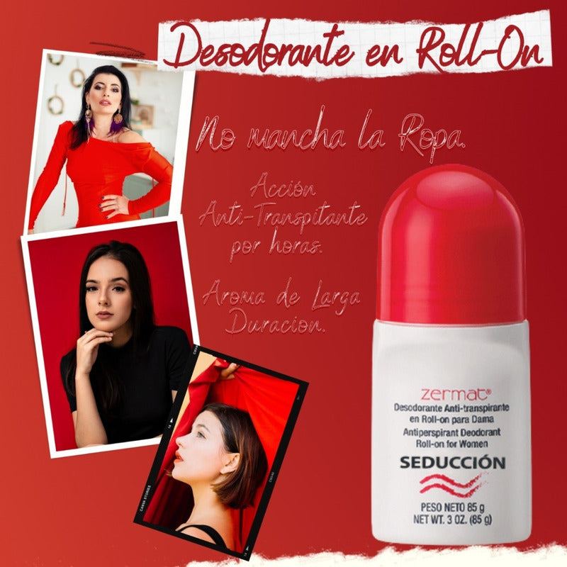 Paq 6 Desod Roll On Anti-transpirante Dama Seduccion Zermat