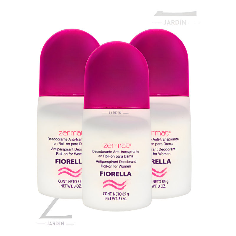 3 Desodorantes Antitranspirante Zermat Roll On Dama Fiorella Fiorella