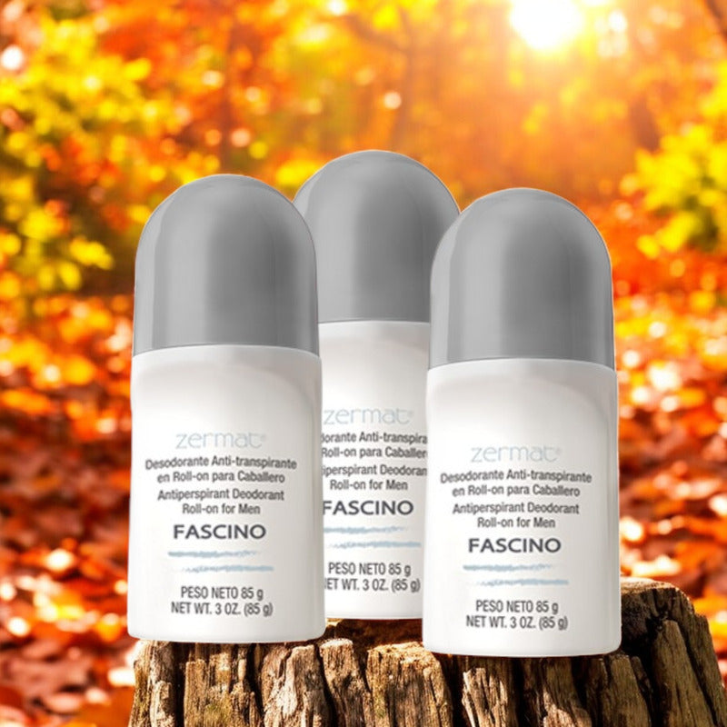 3 Desodorantes Zermat Roll On Fragance Collection Hombre Fascino