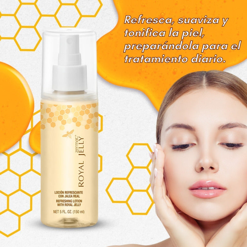 Loción Refrescante Con Jalea Real Royal Jelly Zermat Todo Tipo De Piel Día/noche