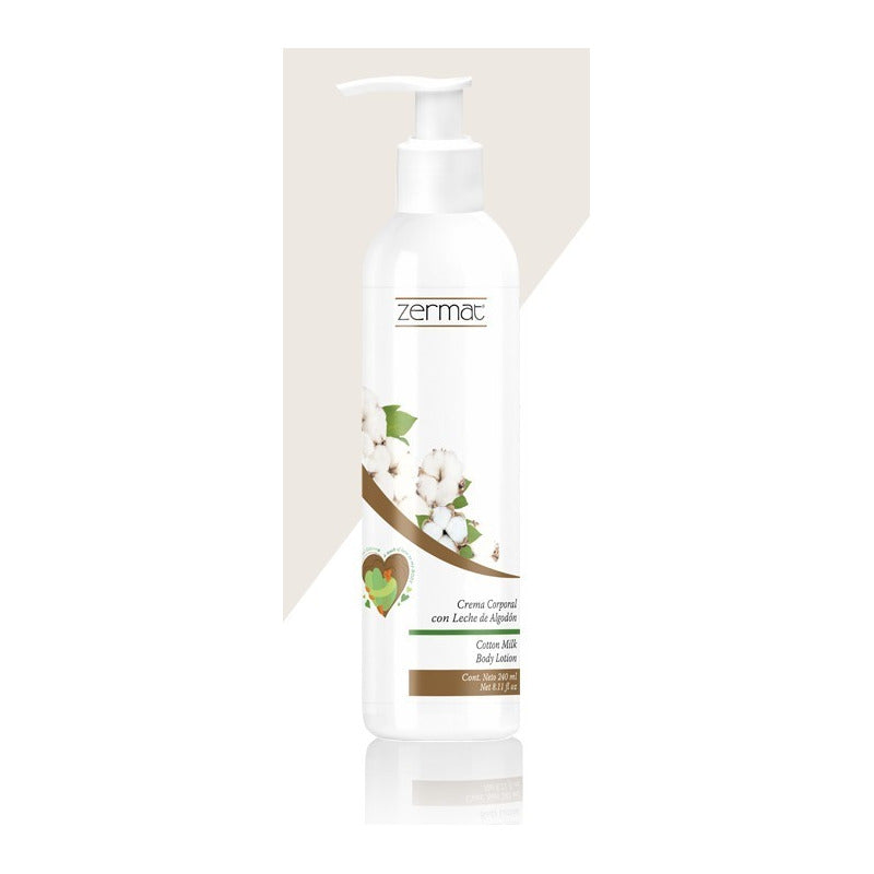 Crema Corporal De Leche De De Algodón 900 Ml Zermat  Neutra