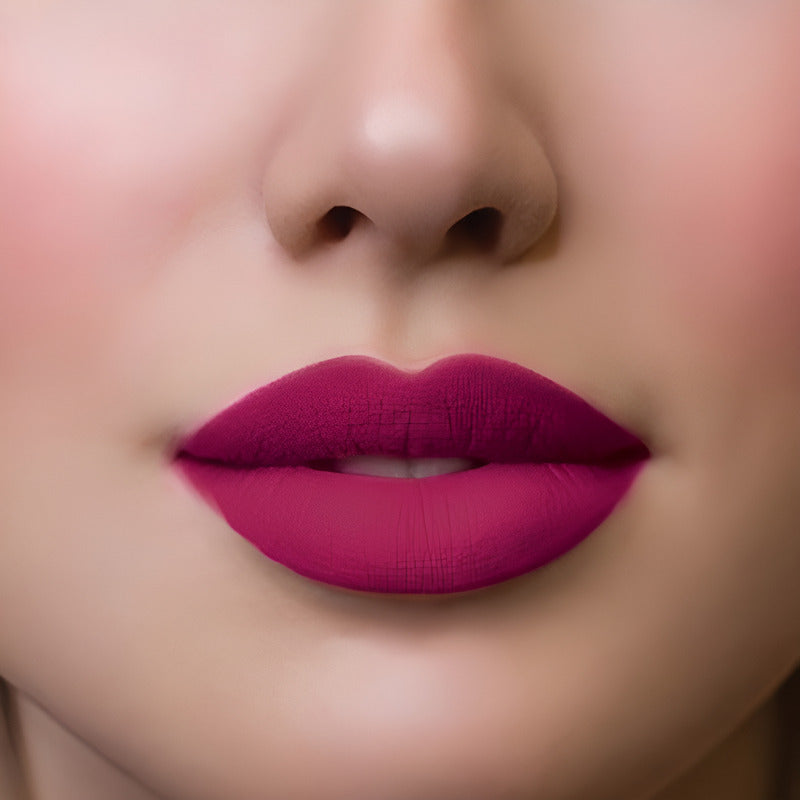Labial Semimate Con Vitamina E Zermat Eleganzza Color Rojo Bugambilia