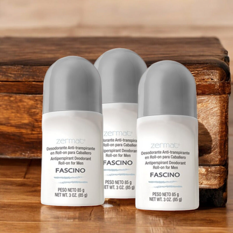 3 Desodorantes Zermat Roll On Fragance Collection Hombre Fascino