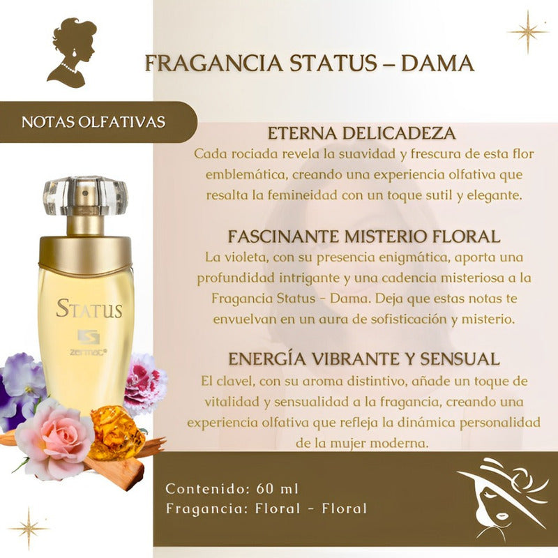 Paq De 2 Perfumes Status Para Dama, Zermat 100% Original