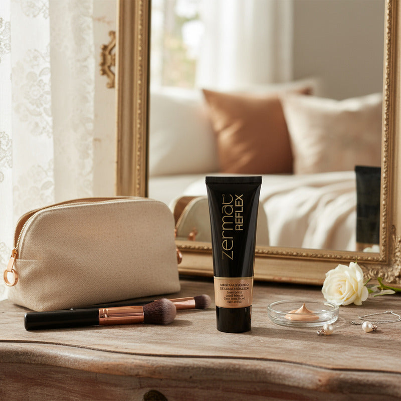 Maquillaje Líquido De Larga Duración Reflex 30 Ml - Zermat Caramelo