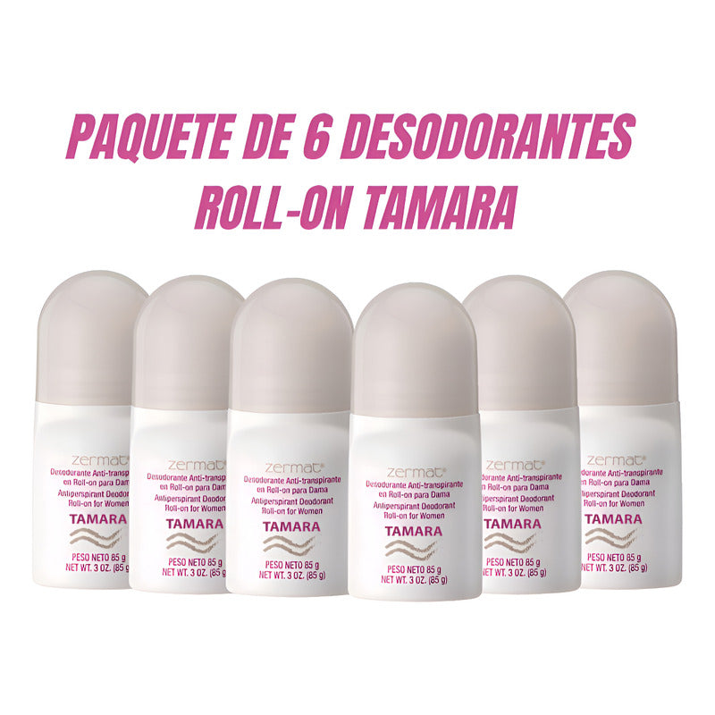 Paq 6 Desod Roll On Anti-transpirante Dama Tamara Zermat  Tamara