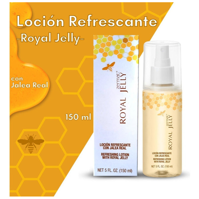Loción Refrescante Con Jalea Real Royal Jelly Zermat Momento De Aplicación Día/noche Tipo De Piel Todo Tipo De Piel
