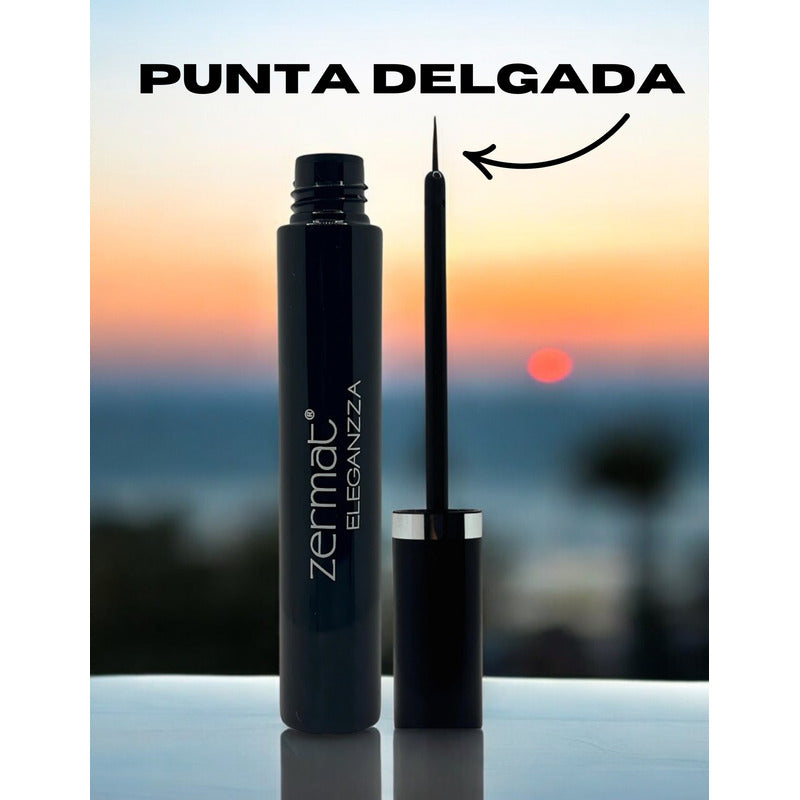 Delineador Líquido Para Ojos Eleganzza Zermat Negro Mate