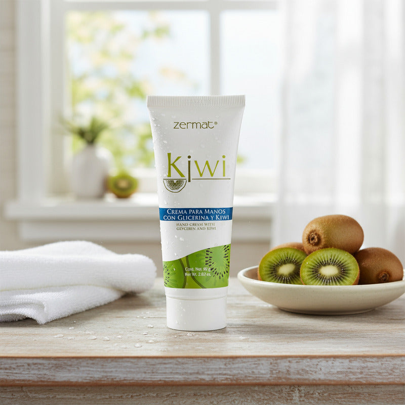 Crema De Manos Zermat Con Glicerina Y Kiwi 80 Ml
