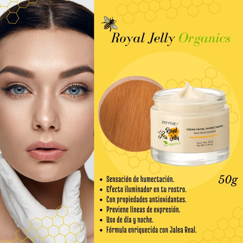 Crema Facial Humectante  Royal Jelly Organica Zermat Todo Tipo De Piel Día/noche