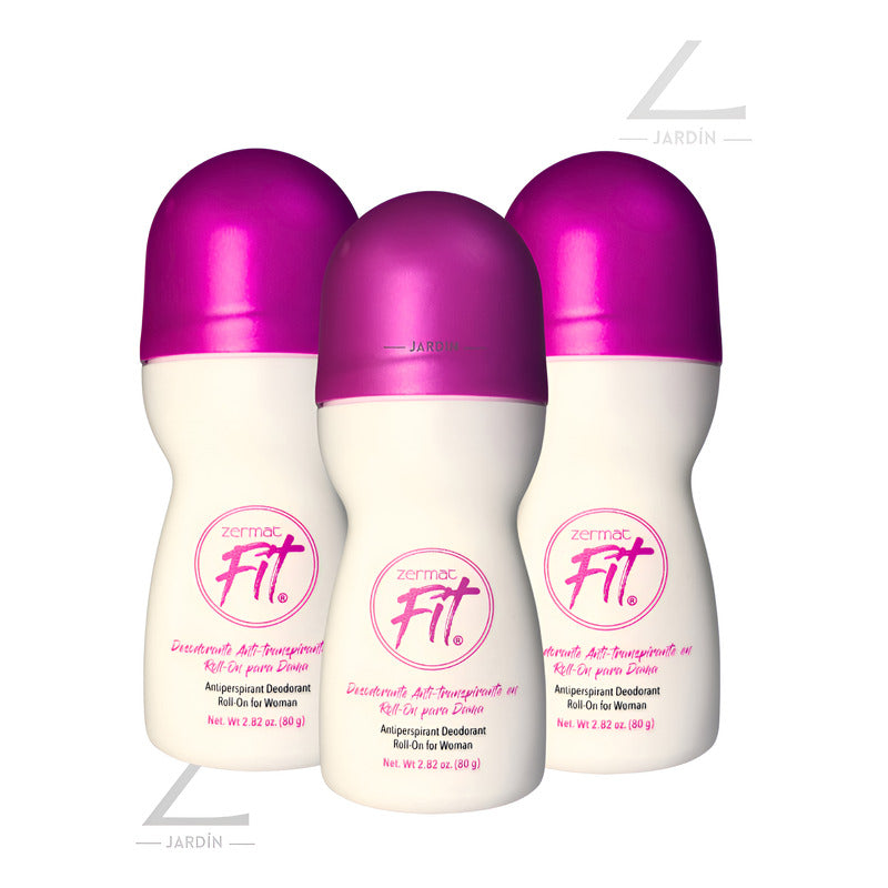 3 Desodorantes Antitranspirante Zermat Roll On Para Dama Fit Fit