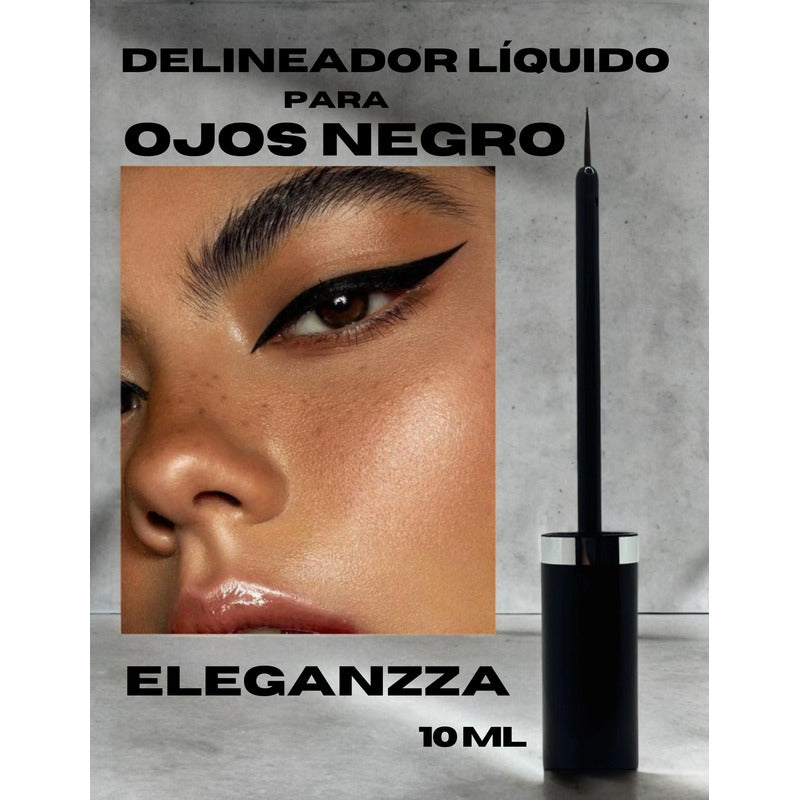 Delineador Líquido Para Ojos Eleganzza Zermat Negro Mate
