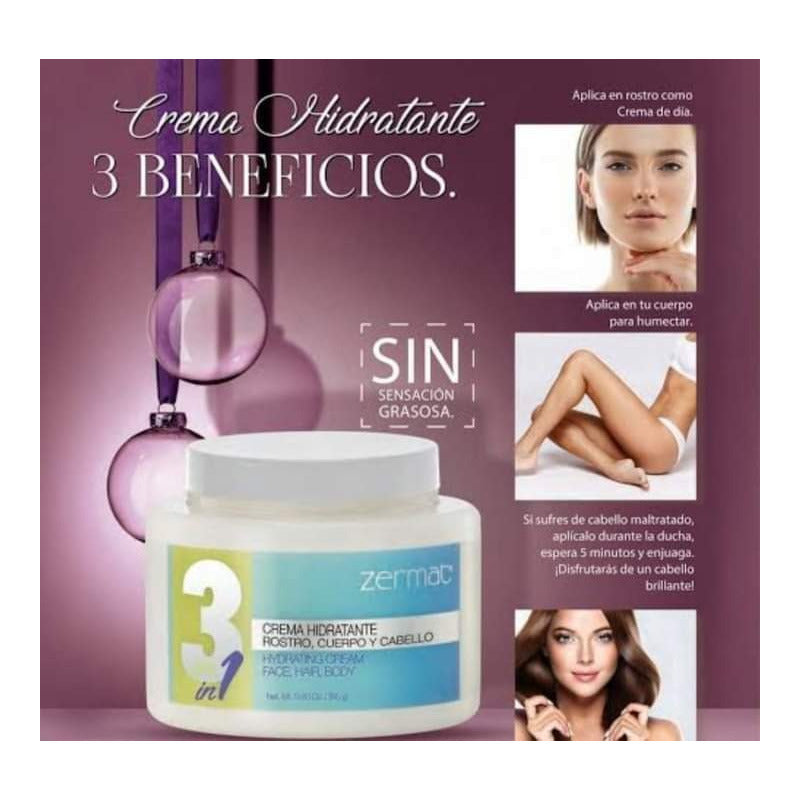 Crema Hidratante Rostro, Cuerpo Y Cabello Fragancia Suave 500 G