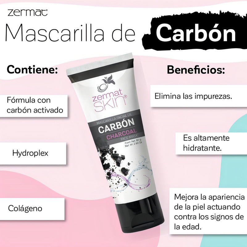 Mascarilla Facial Limpieza Profunda De Carbón Activado Tipo De Piel Todo Tipo De Piel