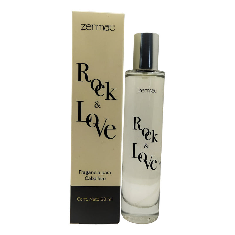 Fragancia Para Caballero Con Atomizador Rock And Love 60 Ml