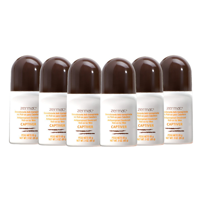 Paq 6 Desod Roll On Anti-transpirante Cab Captiver Zermat  Captiver