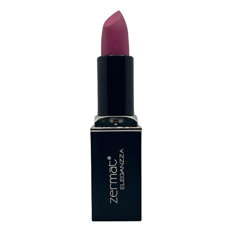 Labial Semimate Con Vitamina E Zermat Eleganzza Color Morado Iris
