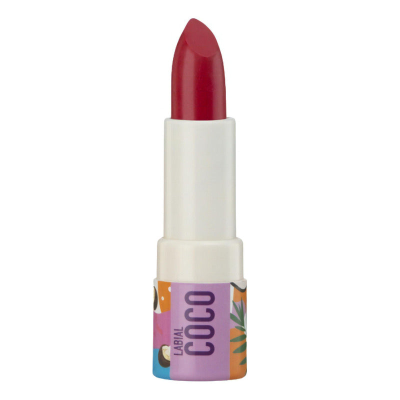 Labial Vegano En Barra Con Extracto De Coco & Karité Zermat Color Cherry Red