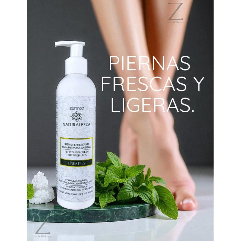 Crema Refrescante Para Piernas Cansadas Formula Organica Aloe Mentol