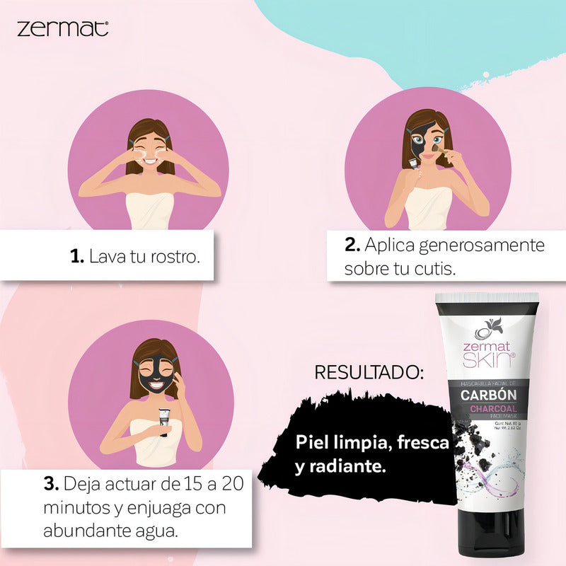 Mascarilla Facial Limpieza Profunda De Carbón Activado Tipo De Piel Todo Tipo De Piel