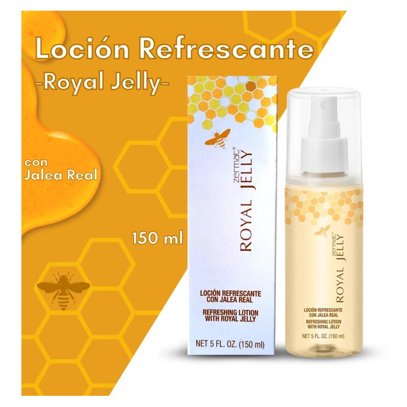 Loción Refrescante Con Jalea Real Royal Jelly Zermat Todo Tipo De Piel Día/noche