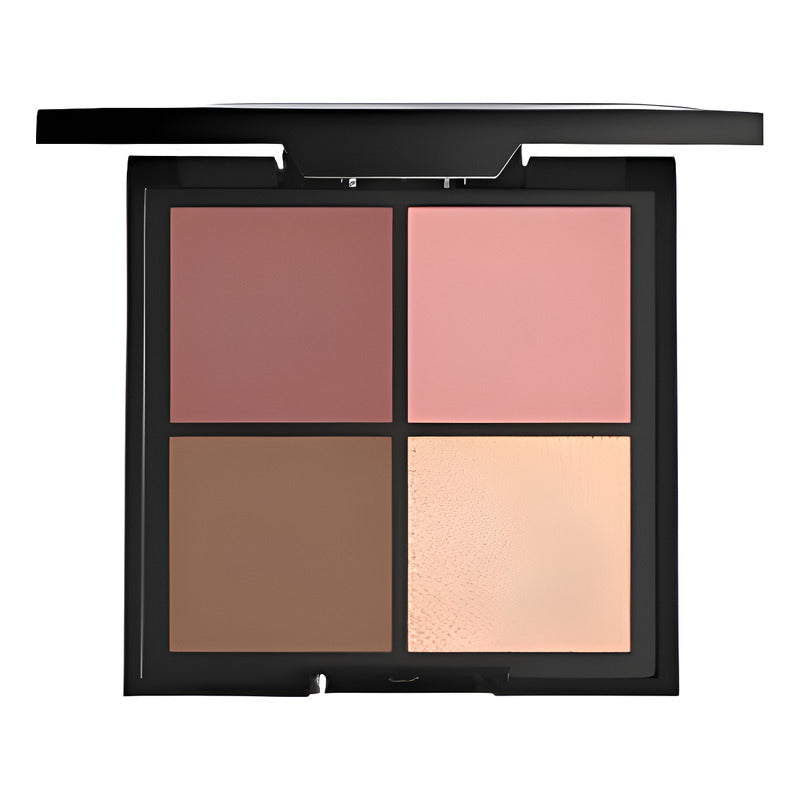 Paleta De Rubores Incluye Iluminador Eleganzza Zermat Café