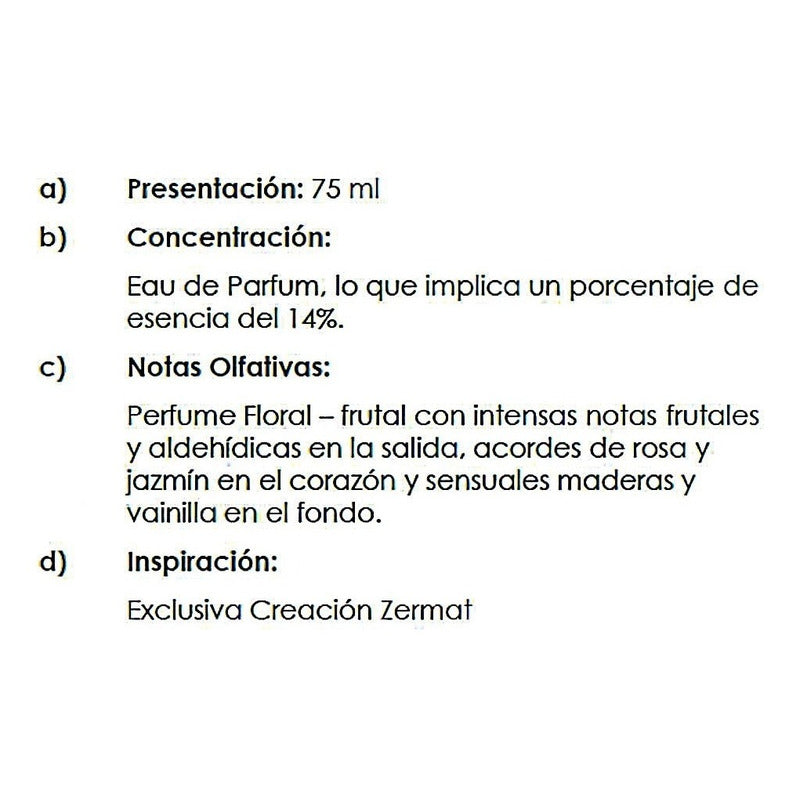 Perfume Caribe Para Dama 75 ml Zermat