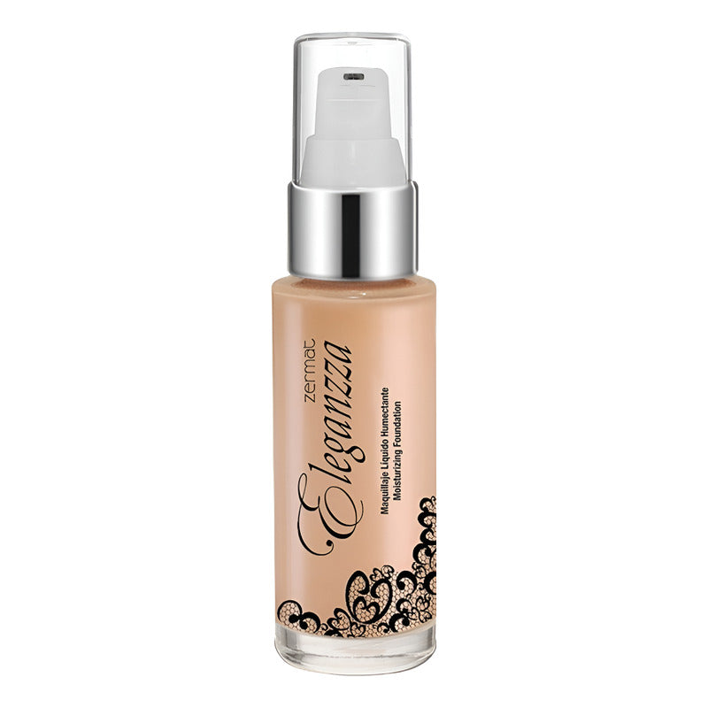 Maquillaje Líquido Facial Humectante  Eleganzza Zermat Bronze