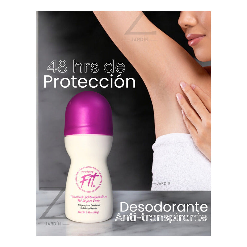3 Desodorantes Antitranspirante Zermat Roll On Para Dama Fit Fit