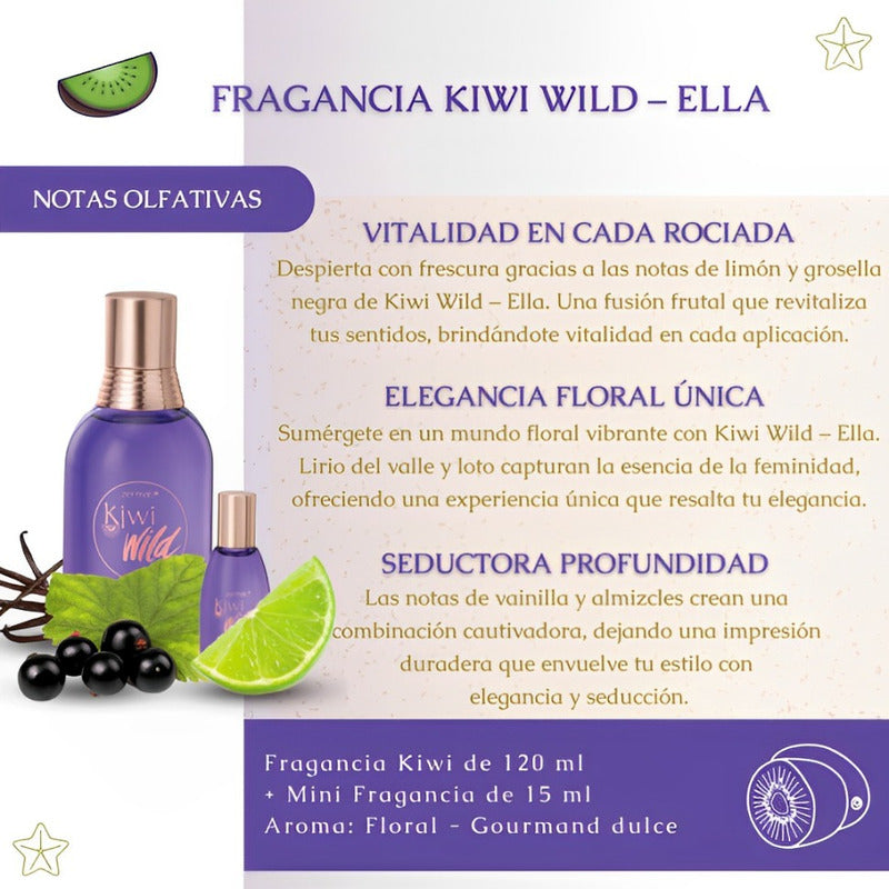 Fragancia Kiwi Wild Dama, Incluye Mini Fragancia De Regalo