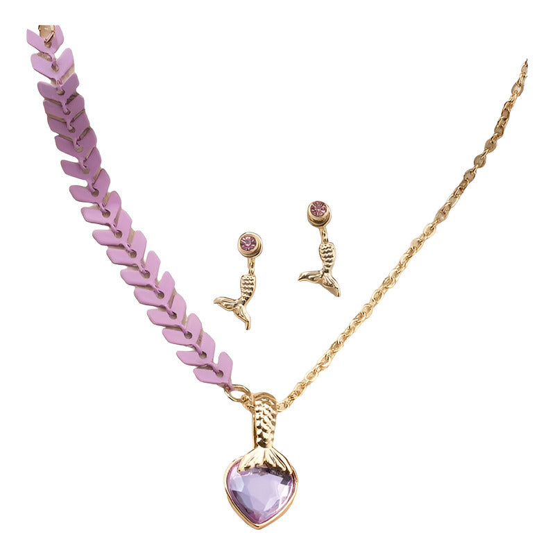 Coordinado Para Niña De Joyería Sirenita Zermat Dorado