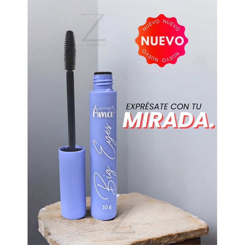 Máscara Super Alargadora De Pestañas Big Eyes 10 Gr Zermat Negro