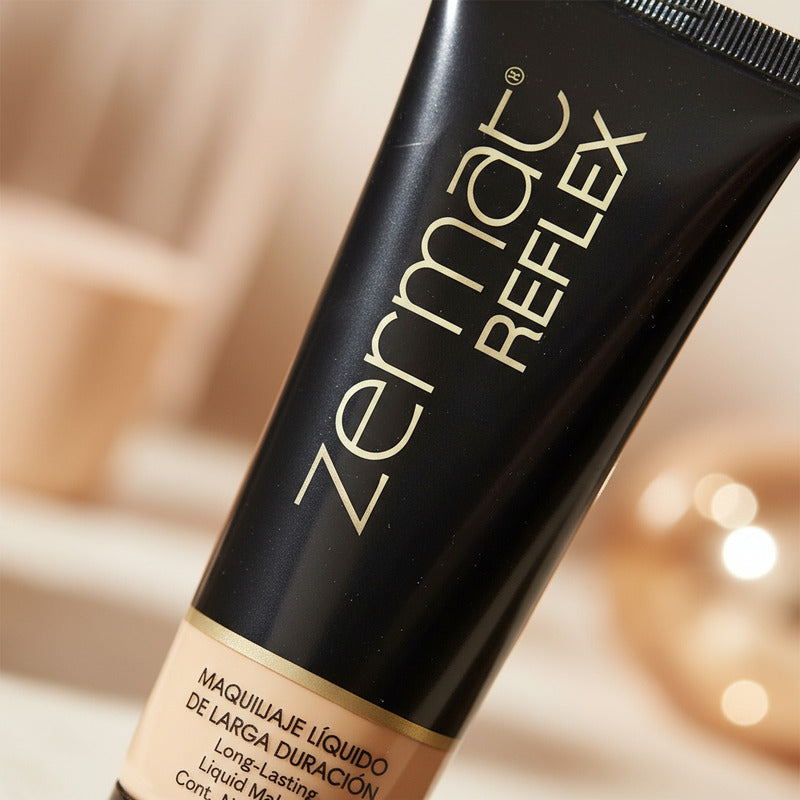 Maquillaje Líquido De Larga Duración Reflex 30 Ml - Zermat Caramelo
