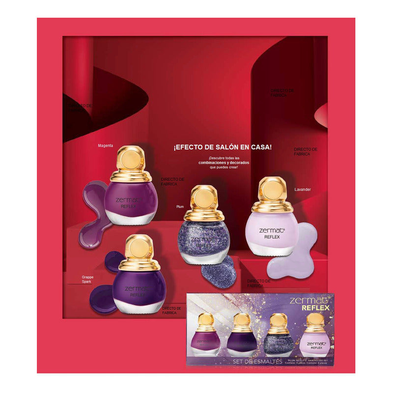 Eleva Tu Estilo Con El Set Reflex De 4 Esmaltes Zermat Varios