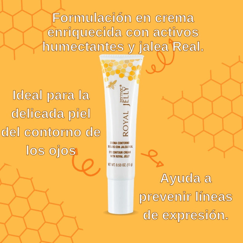 Contorno Ojos Para Piel Sensible Royal Jelly Zermat 15 Gr.   Todo Tipo De Piel Día/noche