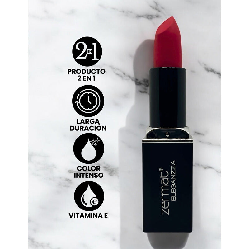 Labial Semimate Con Vitamina E Zermat Eleganzza