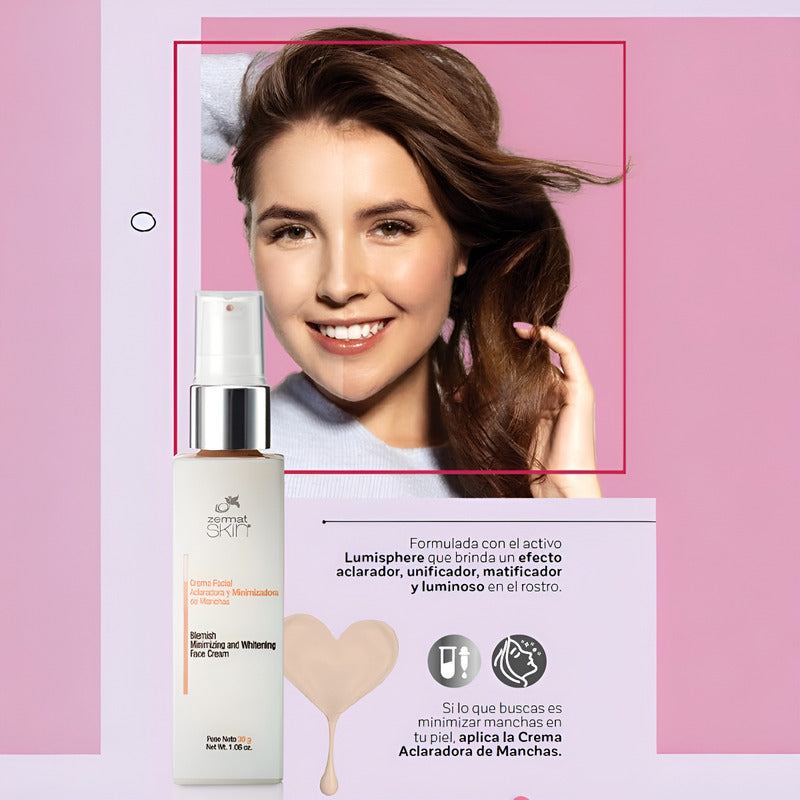 Crema Facial Aclaradora Anti-manchas Zermat Todo Tipo De Piel