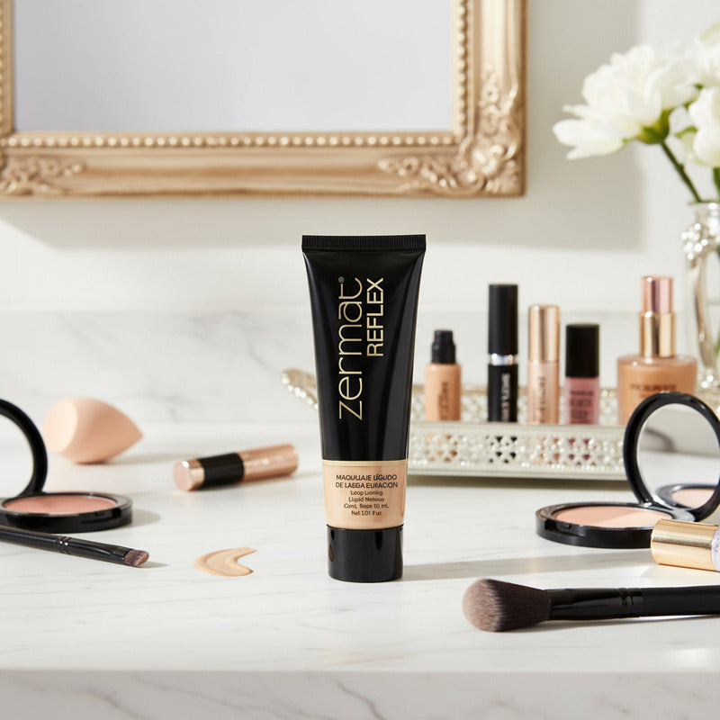 Maquillaje Líquido De Larga Duración Reflex 30 Ml - Zermat Caramelo