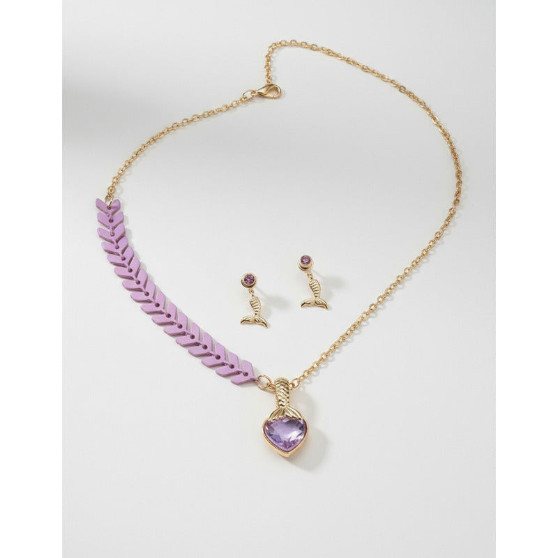 Coordinado Para Niña De Joyería Sirenita Zermat Dorado