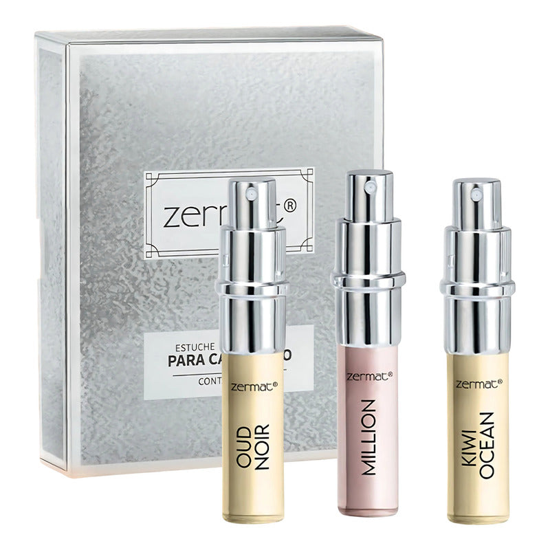 Estuche Recargable 3 Fragancias Para Cab Zermat 3 X 15 Ml
